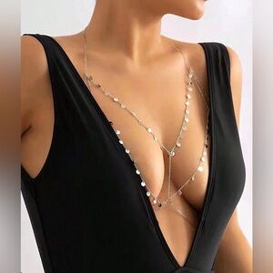 ✨NEW✨ Elegant Silver Body Chain bikini Jewelry
